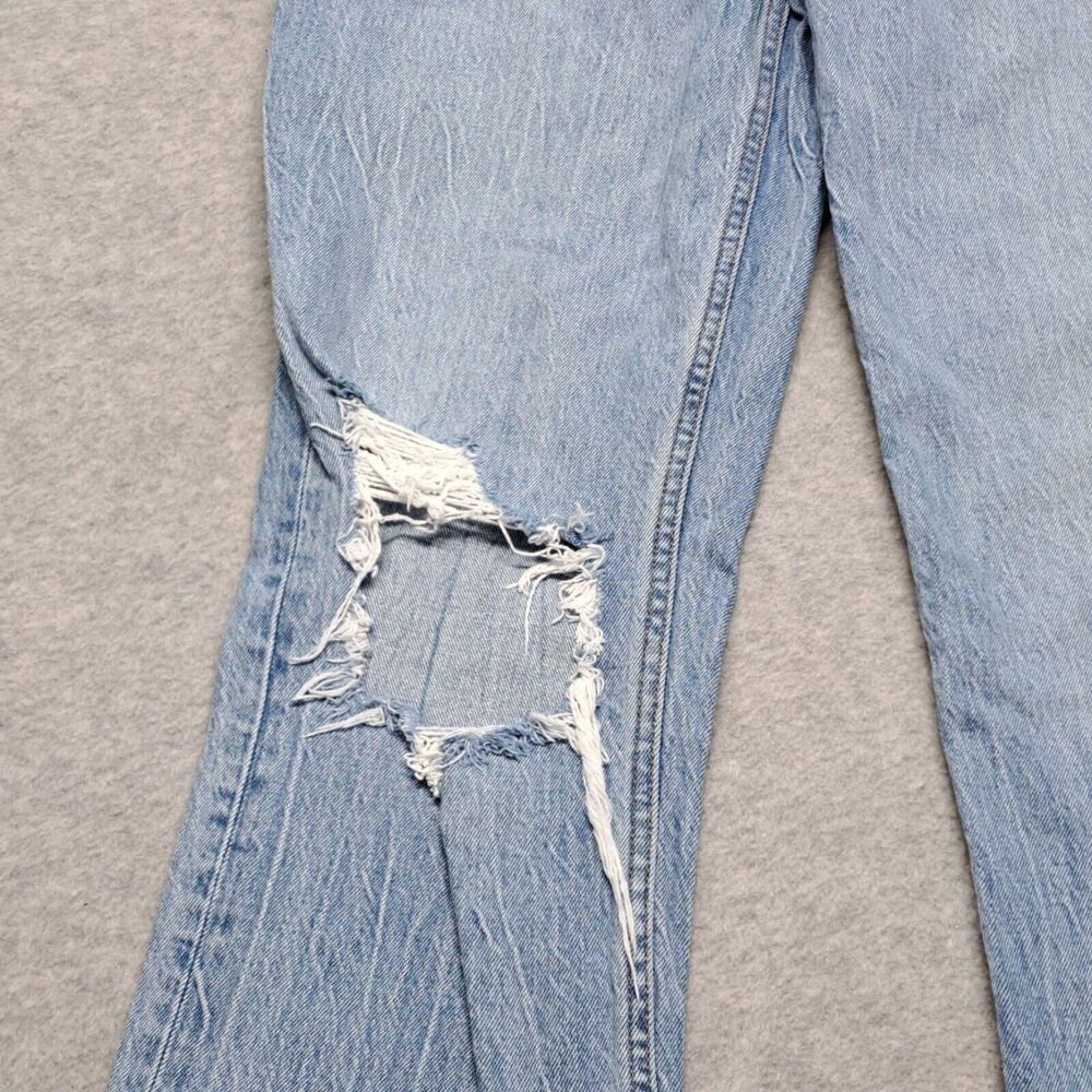 Abercrombie & Fitch Women's Jeans 27 The 90s Straight Ultra High Rise Distressed - Picture 4 of 13